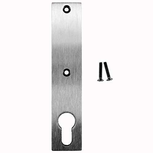 INTRA-TEC Drückerschild Edelstahl V2a massiv eckig blind Entfernung 72 mm Schraubenabstand 67 mm von INTRA-TEC