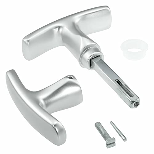 INTRA-TEC Garagentorgriff mit Innengriff, Alu F1, ergonomisch, 8x60 mm Set von INTRA-TEC