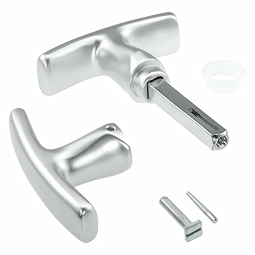 Garagentorgriff mit Innengriff, Alu F1, ergonomisch, 9x60 mm Set von INTRA-TEC