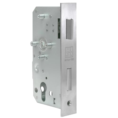 INTRA-TEC Ersatzschloss für Anschweißkästen – für 40er Rohr, Dorn 55 mm, Entfernung 72 mm, DIN L/R, Edelstahl-Stulpe 33 × 179 mm, PZ für Profilzylinder INTRA-TEC Ersatzschloss für Anschweißkästen – für 40er Rohr, Dorn 55 mm, Entfernung 72 mm, DIN L/R, Edelstahl-Stulpe 33 × 179 mm, PZ für Profilzylinder von INTRA-TEC