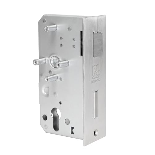 INTRA-TEC Ersatzschloss für Anschweißkästen – für 60er Rohr, Dorn 60 mm, Entfernung 72 mm, DIN L/R, Edelstahl-Stulpe 53 × 166 mm, PZ für Profilzylinder INTRA-TEC Ersatzschloss für Anschweißkästen – für 60er Rohr, Dorn 60 mm, Entfernung 72 mm, DIN L/R, Edelstahl-Stulpe 53 × 166 mm, PZ für Profilzylinder von INTRA-TEC