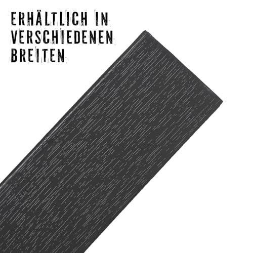 INTRA-TEC Fensterleiste Kunststoff Anthrazitgrau genarbt 40 mm breit - 6 m lang | Selbstklebend mit Schaumklebeband | 2,5 mm Stark | Für Innen & Außen | Flachleisten Hart-PVC Wetterfest von INTRA-TEC