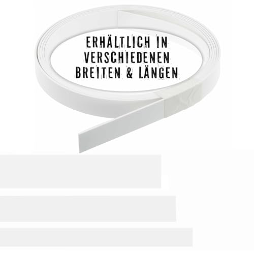 INTRA-TEC Fensterleiste Kunststoff Weiß 40 mm breit - 6 m lang | Selbstklebend mit Schaumklebeband | 2,5 mm Stark | Für Innen & Außen | Abdeckleisten Hart-PVC Wetterfest von INTRA-TEC