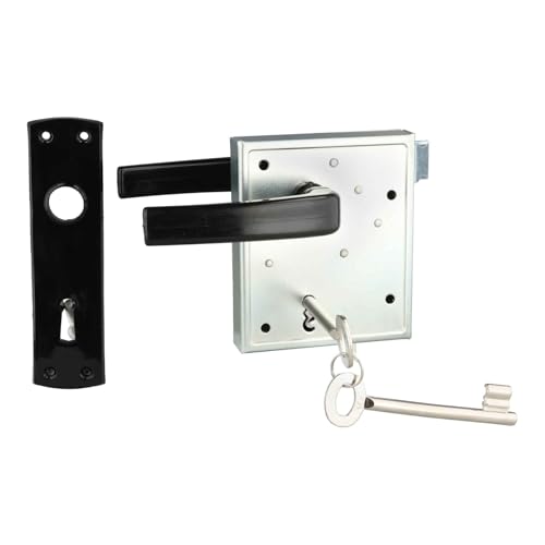 INTRA-TEC Kastenschloss mit Buntbartschlüssel – für Gartentore & Kellertüren, Dorn 60 mm, Entfernung 55 mm, DIN L/R, verzinkt, hebende Falle, zweitourig INTRA-TEC Kastenschloss mit Buntbartschlüssel – für Gartentore & Kellertüren, Dorn 60 mm, Entfernung 55 mm, DIN L/R, verzinkt, hebende Falle, zweitourig von INTRA-TEC