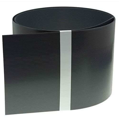 INTRA-TEC Zaun-Sichtschutzstreifen Anthrazitgrau - 5 Stück aus Hart-PVC 252x19 cm, RAL 7016 für Doppelstabmattenzäune, Windschutz von INTRA-TEC