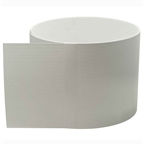 INTRA-TEC Zaun-Sichtschutzstreifen Weiß - 5 Stück aus Hart-PVC 252x19 cm, RAL 9016 für Doppelstabmattenzäune, Windschutz von INTRA-TEC