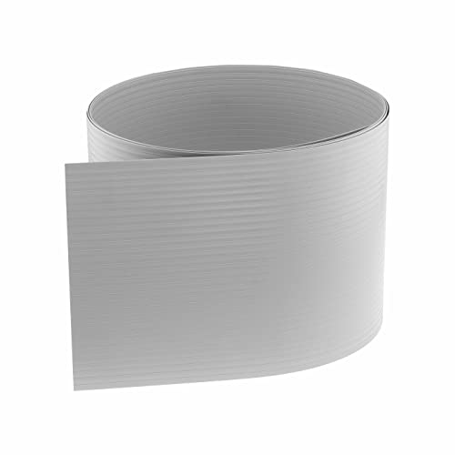 INTRA-TEC Zaun-Sichtschutzstreifen aus Hart-PVC 252x19 cm für Doppelstabmattenzäune, Windschutz - grob gerillt (10 Streifen, Fenstergrau) von INTRA-TEC