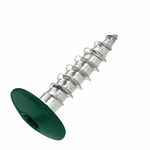 SCREW REBEL Fassadenschrauben 4,8x20 TX20 - RAL 6005, Moosgrün - 100 Stück Edelstahl A2 Trespo von INTRA-TEC