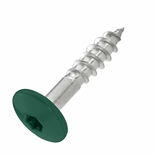 SCREW REBEL Fassadenschrauben 4,8x25 TX20 - RAL 6005, Moosgrün - 100 Stück Edelstahl A2 Trespo von INTRA-TEC