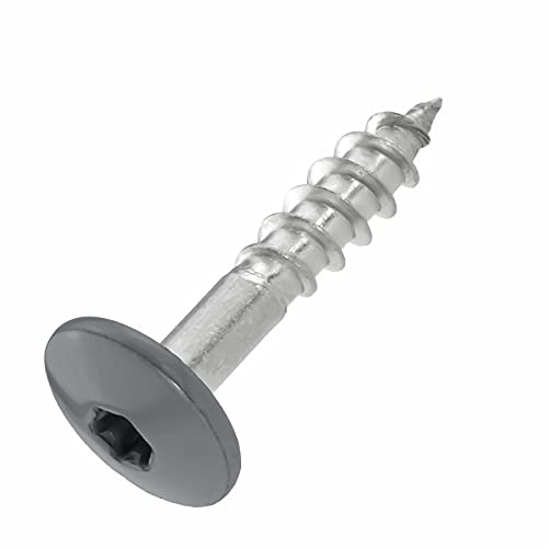 SCREW REBEL Fassadenschrauben 4,8x25 TX20 - RAL 7012, Basaltgrau - 100 Stück Edelstahl A2 Trespo von INTRA-TEC