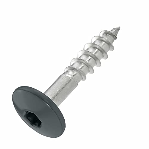 SCREW REBEL Fassadenschrauben 4,8x25 TX20 - RAL 7016, Anthrazitgrau - 100 Stück Edelstahl A2 Trespo von INTRA-TEC