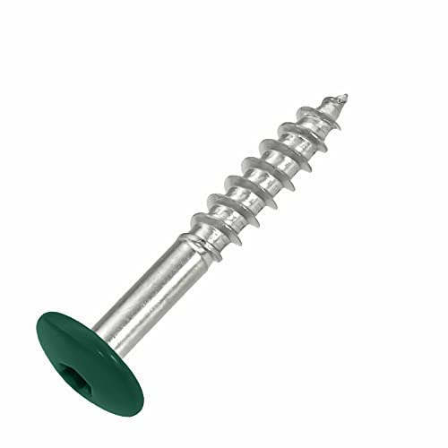 SCREW REBEL Fassadenschrauben 4,8x32 TX20 - RAL 6005, Moosgrün - 100 Stück Edelstahl A2 Trespo von INTRA-TEC