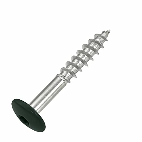 SCREW REBEL Fassadenschrauben 4,8x32 TX20 - RAL 6009, Tannengrün - 100 Stück Edelstahl A2 Trespo von INTRA-TEC