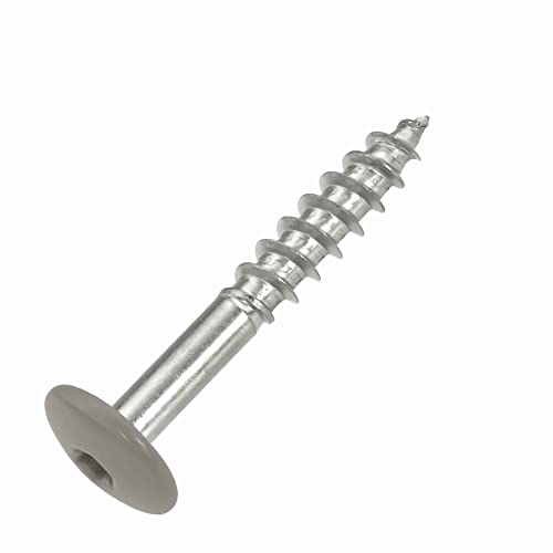 SCREW REBEL Fassadenschrauben 4,8x32 TX20 - RAL 7039 Quarzgrau - 100 Stück Edelstahl A2 Trespo von INTRA-TEC