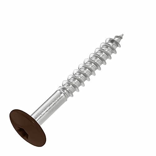 SCREW REBEL Fassadenschrauben 4,8x38 TX20 - RAL 8014, Sepiabraun - 100 Stück Edelstahl A2 Trespo von INTRA-TEC