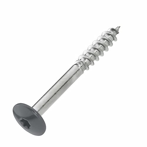 SCREW REBEL Fassadenschrauben 5,5x45 TX20 - RAL 7012, Basaltgrau - 100 Stück Edelstahl A2 Trespo von INTRA-TEC