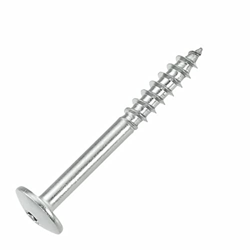 SCREW REBEL Fassadenschrauben 5,5x45 TX20 - naturblank - 100 Stück Edelstahl A2 Trespo von INTRA-TEC