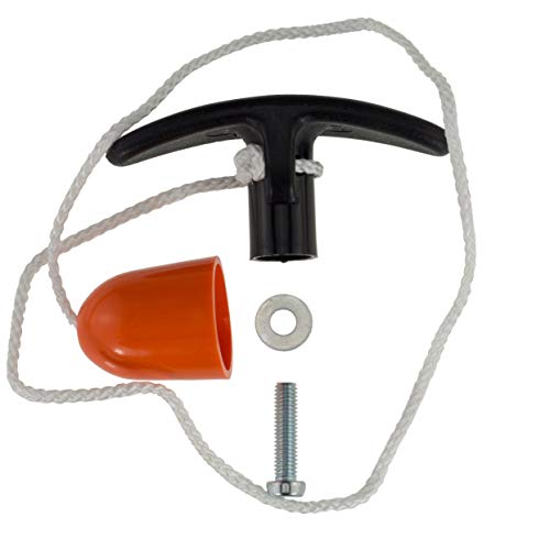 Ziehgriff Garagentor-Griff Innen 9mm PVC schwarz mit 50cm Seil und orangefarbener Glocke Ziehgriff Garagentor-Griff Innen 9mm PVC schwarz mit 50cm Seil und orangefarbener Glocke von INTRA-TEC