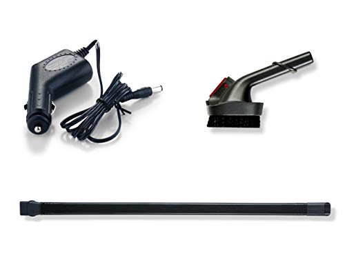 INVICTUS ONE Kit d'Accessoire Pour Aspirateur à Main, 1 x 2-in-1-Bürste + 1 x Flexibler Verlängerungsschlauch 63 cm + 1 x Kfz-Adapter, Schwarz von INVICTUS ONE