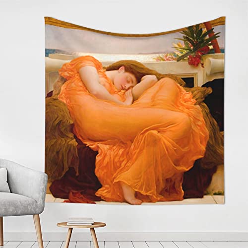 INVIN ART Tapisserie Wandbehang Kunst Wohnkultur Flaming Juni von Frederick Leighton Kunstdruck Gemälde für Wohnzimmer Schlafzimmer Badezimmer Wohnheim INVIN ART Tapisserie Wandbehang Kunst Wohnkultur Flaming Juni von Frederick Leighton Kunstdruck Gemälde für Wohnzimmer Schlafzimmer Badezimmer Wohnheim von INVIN ART