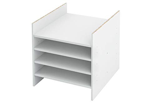 Kallax Einsatz mit 4 Böden (einzeln herausnehmbar, höhenverstellbar) / Regaleinsatz Zwischenfach Fachboden Fachteiler Extra Fach von INWONA