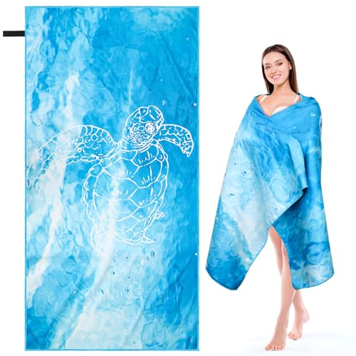 INYEEXUP Strandtuch XXL 90x180cm - Ultra-Leichtes Mikrofaser Badetuch, Schnelltrocknend & Sandfrei - Umweltfreundliche Stranddecke für Strand, Pool und Camping von INYEEXUP