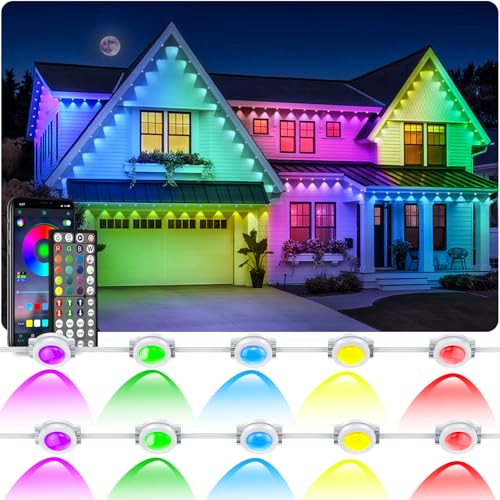 INZIDOL RGB Dauerlichter für Fassade & Dachrinne, 60M IP67 wasserdichte Außenbeleuchtung mit App-Steuerung – Weihnachtsdekoration, Partylichter und festliche Hausbeleuchtung INZIDOL RGB Dauerlichter für Fassade & Dachrinne, 60M IP67 wasserdichte Außenbeleuchtung mit App-Steuerung – Weihnachtsdekoration, Partylichter und festliche Hausbeleuchtung von INZIDOL
