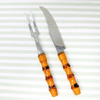 Vintage Gebranntes Bambusmesser Schnitzset von INeedABiggerHouse