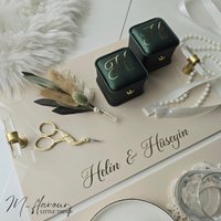 Verlobungs Tabletts Oder Verlobungsset in Beige Edles Ringtablett Damat Kahvesi Tepsisi Söz Mit Spitzenuntersetzer Verlobungs Tabletts Oder Verlobungsset in Beige Edles Ringtablett Damat Kahvesi Tepsisi Söz Mit Spitzenuntersetzer von INflavour