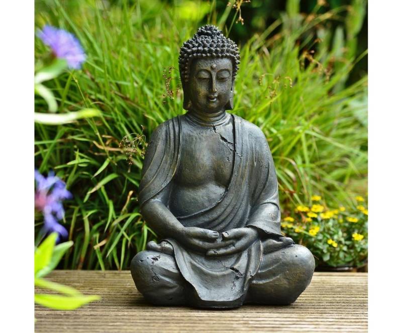 INtrenDU Gartenfigur Dhyana-Buddha Garten Buddha Figur 38cm von INtrenDU