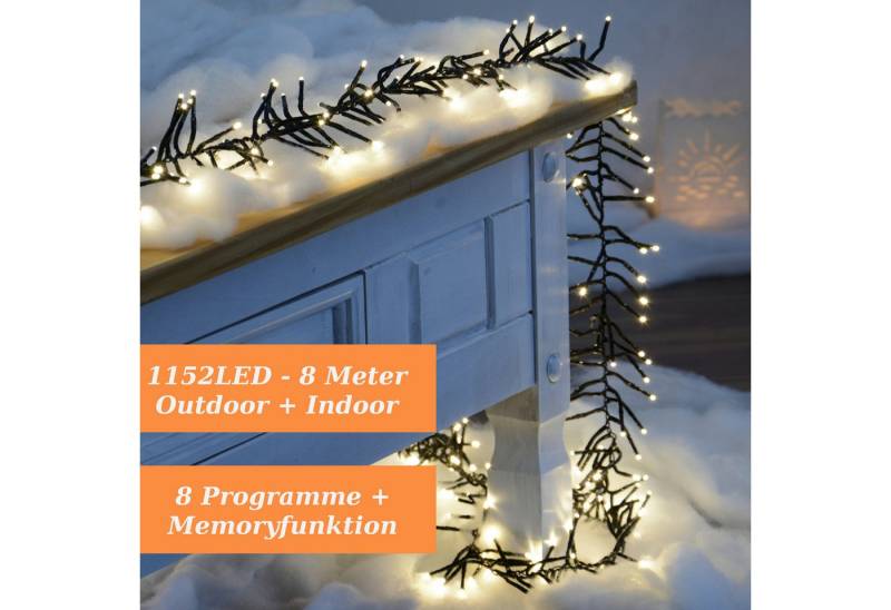 INtrenDU LED-Lichterkette Clusterlichterkette LED1152, mit itegriertem Timer, Beleuchtungsprogrammen und Memoryfunktion INtrenDU LED-Lichterkette Clusterlichterkette LED1152, mit itegriertem Timer, Beleuchtungsprogrammen und Memoryfunktion von INtrenDU