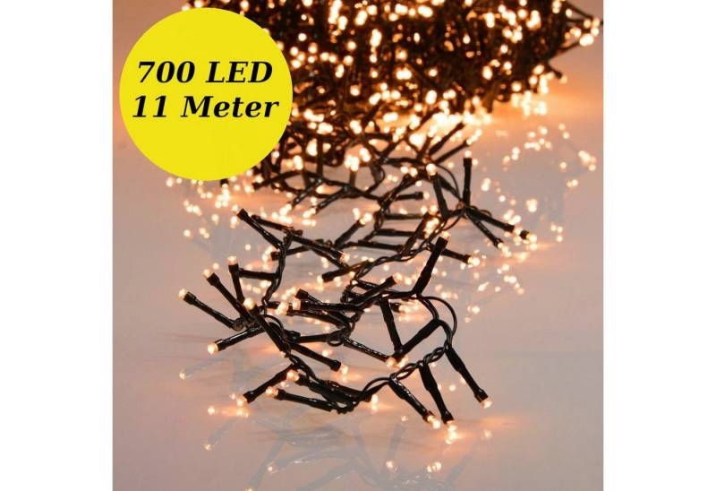 INtrenDU LED-Lichterkette Lichterkette EXTRA warmeiß 700LED, 700LED 14 Meter, mit 8 Programmen und Memoryfunktion von INtrenDU