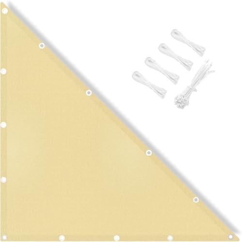IOAOI Sonnensegel, wasserdicht, 2 x 4 x 4,47 m, rechtes Dreieck, 95 % UV-Block mit kostenlosem Seil, Sonnenschutzmarkise, Vordach für Outdoor, Garten, Terrasse, Hof, Rasen, Pergola, Carport, Beige IOAOI Sonnensegel, wasserdicht, 2 x 4 x 4,47 m, rechtes Dreieck, 95 % UV-Block mit kostenlosem Seil, Sonnenschutzmarkise, Vordach für Outdoor, Garten, Terrasse, Hof, Rasen, Pergola, Carport, Beige von IOAOI