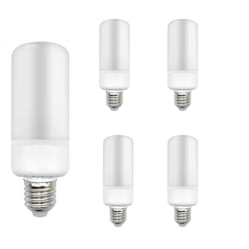 2/5er-Pack LED-Glühbirne mit Flammeneffekt, Flammenlampe mit drei Gängen, 5 W Flackerflammen-Glühbirne mit E27-Sockel, mittlere Flammenspitze, Vintage-Kronleuchter-Flammenbirnen für Laternenbar 2/5er-Pack LED-Glühbirne mit Flammeneffekt, Flammenlampe mit drei Gängen, 5 W Flackerflammen-Glühbirne mit E27-Sockel, mittlere Flammenspitze, Vintage-Kronleuchter-Flammenbirnen für Laternenbar von IOEDHW