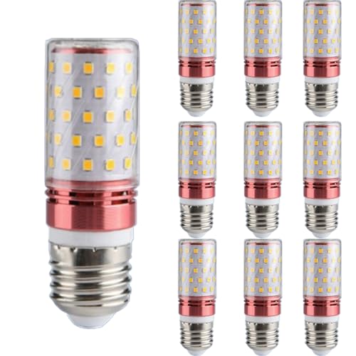 IOEDHW Superhell, 10 Packungen, 12/16/18/20/26 W, E27-LED-Mais-Glühbirnen, dreifarbig, dimmbar, E27-LED-Maisbirne mit großer Schrauböffnung, hohe Helligkeit für Zuhause, Garage, Lager, Gewerbe IOEDHW Superhell, 10 Packungen, 12/16/18/20/26 W, E27-LED-Mais-Glühbirnen, dreifarbig, dimmbar, E27-LED-Maisbirne mit großer Schrauböffnung, hohe Helligkeit für Zuhause, Garage, Lager, Gewerbe von IOEDHW
