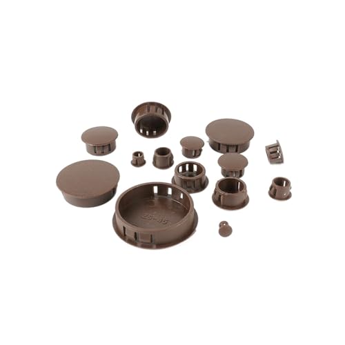 10–30 Stück runde Kunststoff-Steckerköpfe, Nylon-Einrastabdeckung, Loch 5–60 mm, for Löcher for Verschließen von Panel-Abdeckungen (Color : Coffee, Size : 38mm (20pcs)) von IOFIT