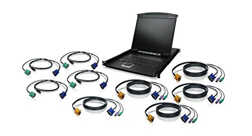 IOGEAR GCL1908KITU LCD-KVM-Schubladen-Set mit USB-KVM-Kabeln, 48,8 cm (19 Zoll) von IOGEAR