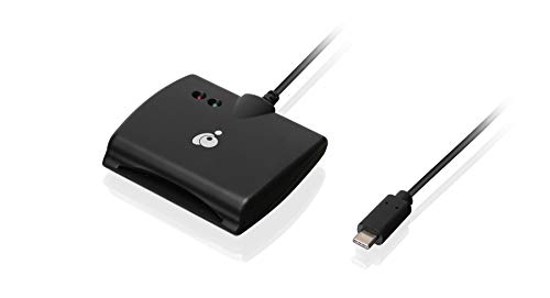 IOGEAR USB-C Common Access CAC Smartcard-Leser – DOD – Regierung – Gesundheitswesen – TAA-konform – Unterstützung für V7.x n V8 USAccess Personal Identity Verification (PIV) – Mac OS – Win – Linux – von IOGEAR