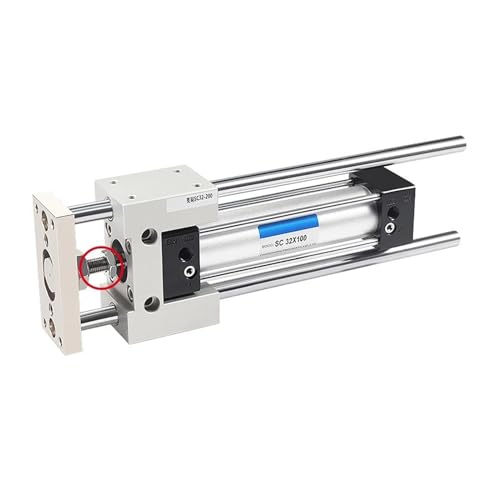 IOGKDUQC Pneumatische Standard Zylinder Linear Guide SC SU DNC Kolben SC32 SC40 SC50 Guide Unterstützung Halterung Installation Zubehör(Stroke 100mm,SC40) von IOGKDUQC