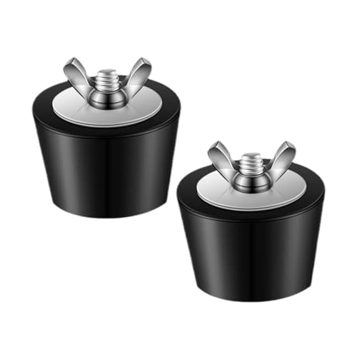 IOIUSKKU 2 Stück Gummi Poolstopfen mit Gewinde für eine einfache Winterfestmachung des Pools, Skimmerstopfen, 1,5 Zoll Gummi Poolstopfen, 38mm von IOIUSKKU