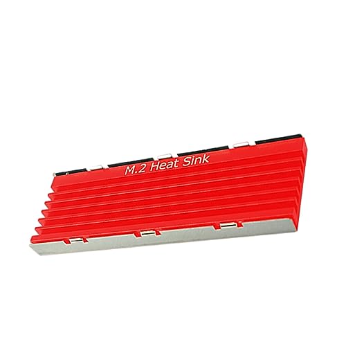IOIUSKKU Kühler Aluminium Kühlkörper mit Korrosionsschutz, Solid State Drive Kühlkörper, SSD Kühlkörper, M2 Kühlkörper, Rote Einzelschicht von IOIUSKKU