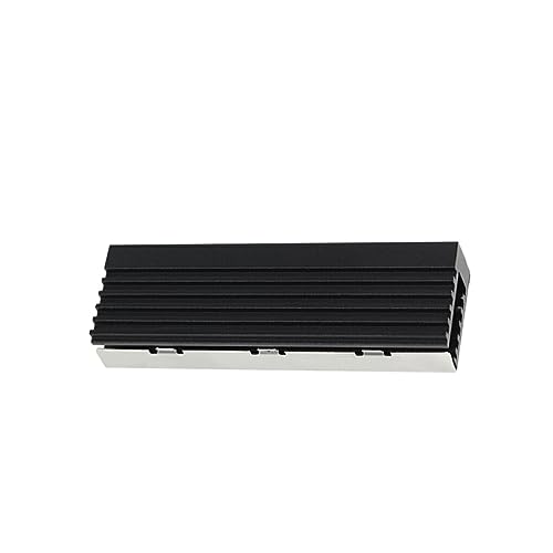 IOIUSKKU Kühler Aluminium Kühlkörper mit Korrosionsschutz, Solid State Drive Kühlkörper, SSD Kühlkörper, M2 Kühlkörper, Schwarze Doppelschicht von IOIUSKKU