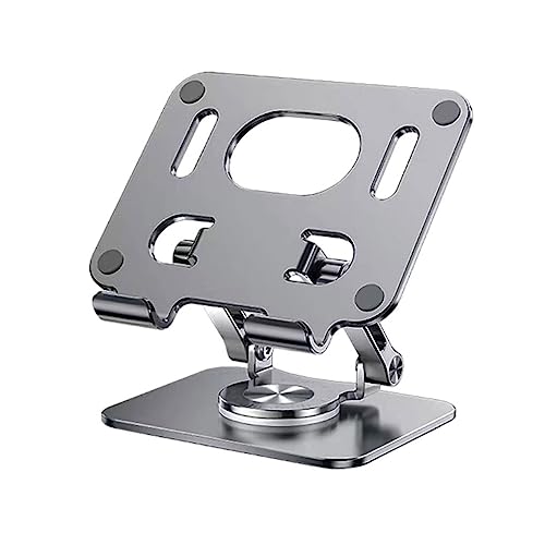 IOIUSKKU Tablet Halter Ersatz Universal Wärmeableitung Drehbarer Faltbarer Desktop Handy Halterungsständer Zubehör, Grau von IOIUSKKU