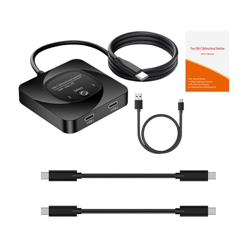 IOIUSKKU USB C Bidirektionaler Umschalter Daten Video Umschalter Bidirektionaler Umschalter Umschalter USB 2 Computer USB C KVM Umschalter 8K von IOIUSKKU