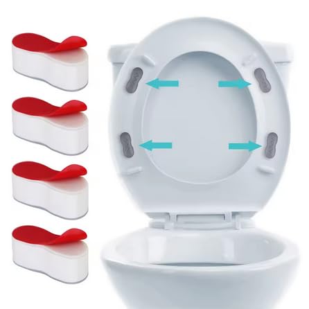 4 x Stoßdämpfer für WC-Sitz, Stoßdämpfer, Kissen, Universal-Pads für WC-Sitz, selbstklebend, geräuscharm von IONOMAT