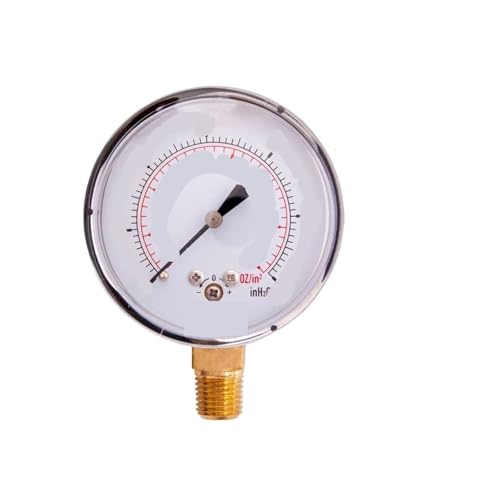 2-1/2" Niederdruckmessgerät aus schwarzem Stahl mit Doppelskala, 1/4" NPT, LWR-Montage, 0-10PSI- von IONQXIDLD
