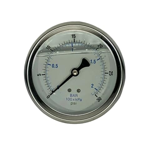 Druckmessung 0-30 PSI, 4" Vorderseite, 1/4" hintere Montage- von IONQXIDLD