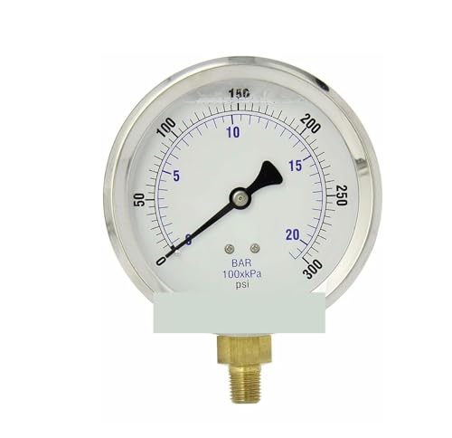 Druckmessung 0-300 PSI, 4"-Front, 1/4"-Untermontage von IONQXIDLD