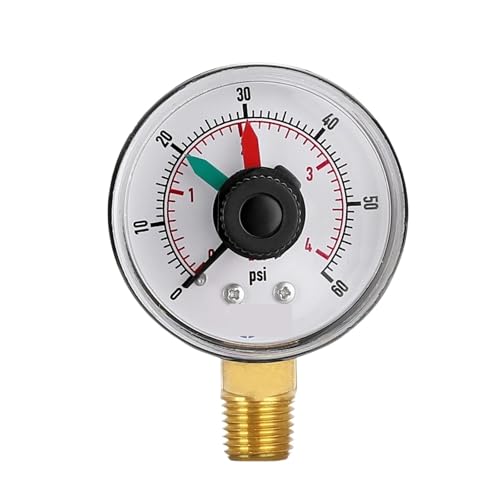 Filterdruckmessgerät, 1/4" NPT Low Mnt 0-60 psi mit PTFE- Filterdruckmessgerät, 1/4" NPT Low Mnt 0-60 psi mit PTFE- von IONQXIDLD