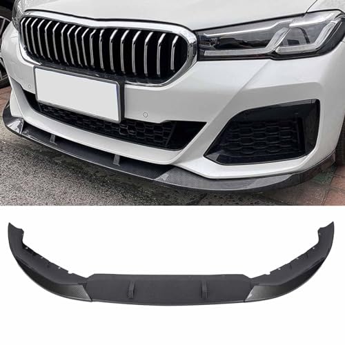 IONZS Auto Frontstoßstange Kinn Spoiler für 5 Series G30 G31 LCI M Sport 2021-2023,Stoßfänger Lippe Splitter Körper Schaufeln Guard,Spoilerlippe Set,A/Carbon Fiber Style von IONZS